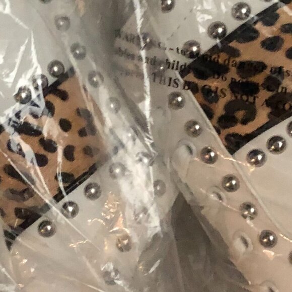 Steve Madden Leopard/Studded Detailed "Belle" Sneakers Size 8.5 NWT - Picture 7 of 13